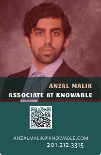 Business Card Anzal Malik