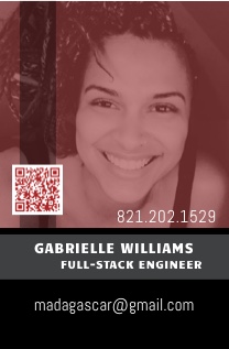 Business Card Gabrielle Williams